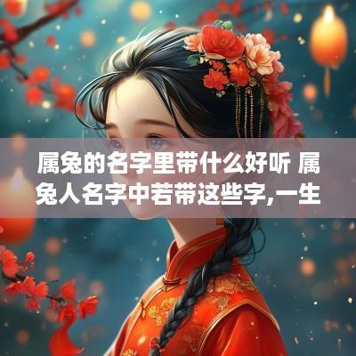 属兔的名字里带什么好听 属兔人名字中若带这些字,一生大富大贵