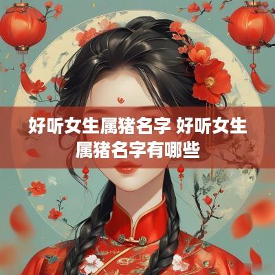 好听女生属猪名字 好听女生属猪名字有哪些
