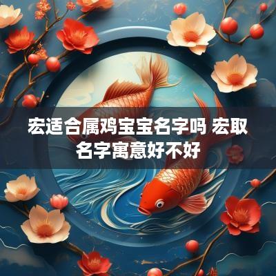 宏适合属鸡宝宝名字吗 宏取名字寓意好不好