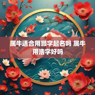 属牛适合用颢字起名吗 属牛用浩字好吗