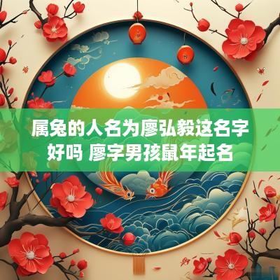 属兔的人名为廖弘毅这名字好吗 廖字男孩蛇年起名