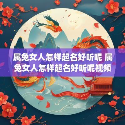 属兔女人怎样起名好听呢 属兔女人怎样起名好听呢视频