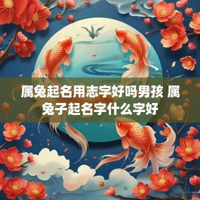 属兔起名用志字好吗男孩 属兔子起名字什么字好