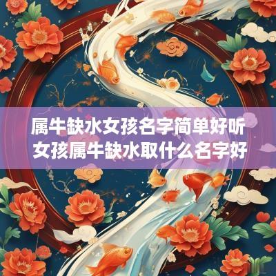属牛缺水女孩名字简单好听 女孩属牛缺水取什么名字好听