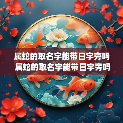 属蛇的取名字能带日字旁吗 属蛇的取名字能带日字旁吗好吗