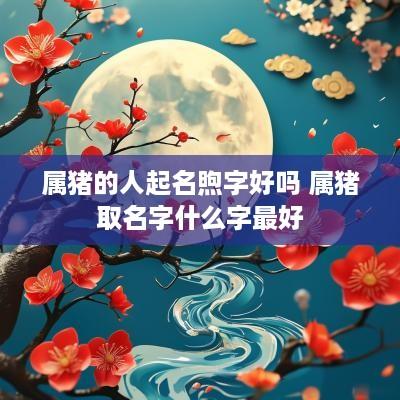 属猪的人起名煦字好吗 属猪取名字什么字最好