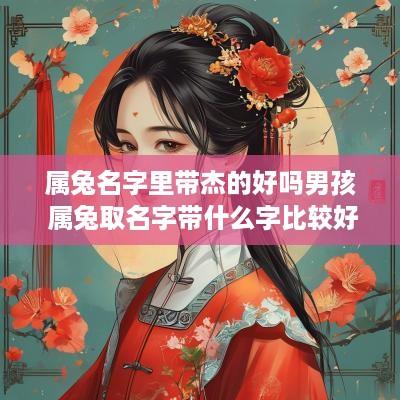 属兔名字里带杰的好吗男孩 属兔取名字带什么字比较好