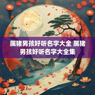 属猪男孩好听名字大全 属猪男孩好听名字大全集