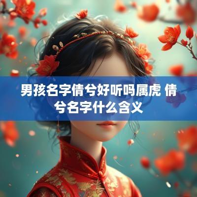 男孩名字倩兮好听吗属虎 倩兮名字什么含义