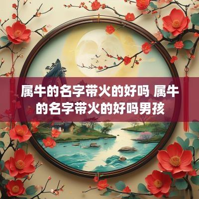 属牛的名字带火的好吗 属牛的名字带火的好吗男孩