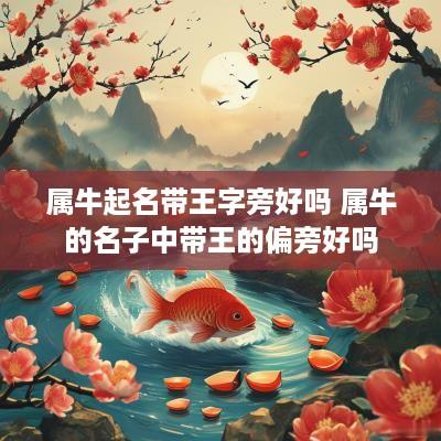 属牛起名带王字旁好吗 属牛的名子中带王的偏旁好吗