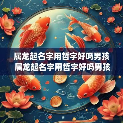 属龙起名字用哲字好吗男孩 属龙起名字用哲字好吗男孩子