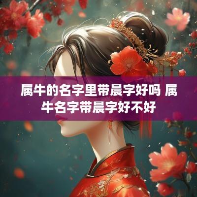 属牛的名字里带晨字好吗 属牛名字带晨字好不好