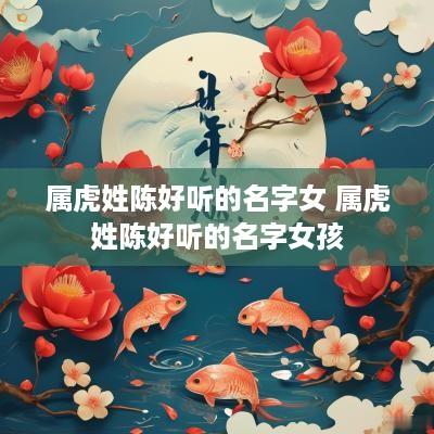 属虎姓陈好听的名字女 属虎姓陈好听的名字女孩