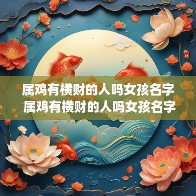 属鸡有横财的人吗女孩名字 属鸡有横财的人吗女孩名字怎么取