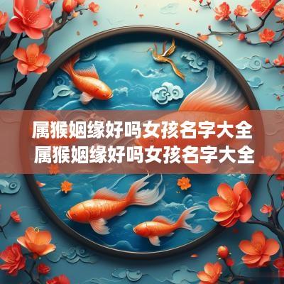 属猴姻缘好吗女孩名字大全 属猴姻缘好吗女孩名字大全四个字