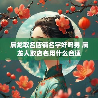 属龙取名店铺名字好吗男 属龙人取店名用什么合适