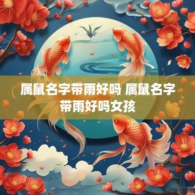 属鼠名字带雨好吗 属鼠名字带雨好吗女孩