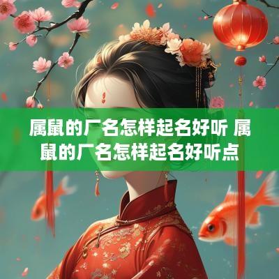 属鼠的厂名怎样起名好听 属鼠的厂名怎样起名好听点