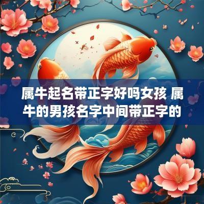 属牛起名带正字好吗女孩 属牛的男孩名字中间带正字的