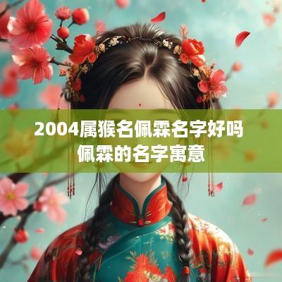 2004属猴名佩霖名字好吗 佩霖的名字寓意