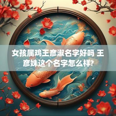 女孩属鸡王彦淑名字好吗 王彦姝这个名字怎么样?