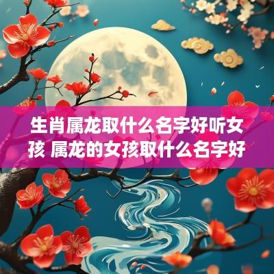 生肖属龙取什么名字好听女孩 属龙的女孩取什么名字好运