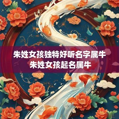 朱姓女孩独特好听名字属牛 朱姓女孩起名属牛