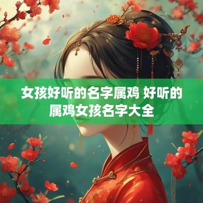 女孩好听的名字属鸡 好听的属鸡女孩名字大全