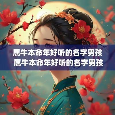 属牛本命年好听的名字男孩 属牛本命年好听的名字男孩子