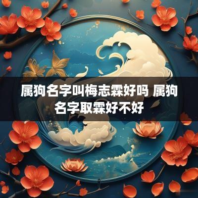 属狗名字叫梅志霖好吗 属狗名字取霖好不好