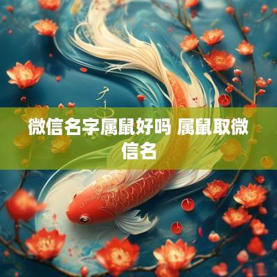 微信名字属鼠好吗 属鼠取微信名