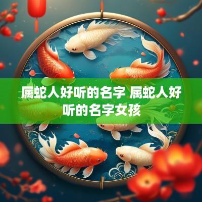 属蛇人好听的名字 属蛇人好听的名字女孩