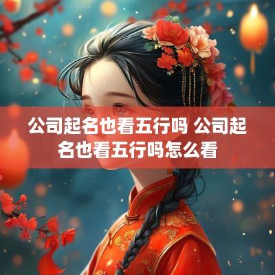 公司起名也看五行吗 公司起名也看五行吗怎么看