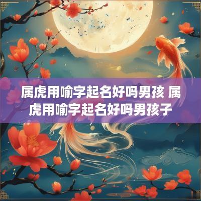 属虎用喻字起名好吗男孩 属虎用喻字起名好吗男孩子