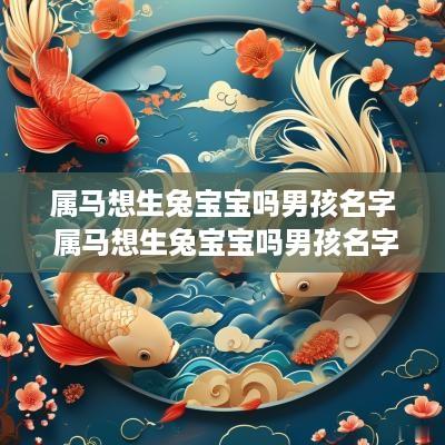 属马想生兔宝宝吗男孩名字 属马想生兔宝宝吗男孩名字大全