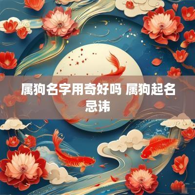 属狗名字用奇好吗 属狗起名忌讳
