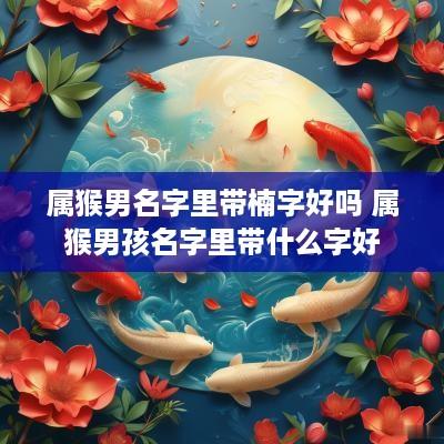属猴男名字里带楠字好吗 属猴男孩名字里带什么字好