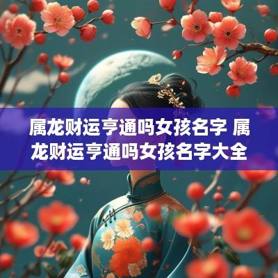 属龙财运亨通吗女孩名字 属龙财运亨通吗女孩名字大全