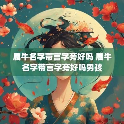 属牛名字带言字旁好吗 属牛名字带言字旁好吗男孩