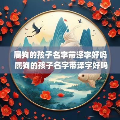 属狗的孩子名字带泽字好吗 属狗的孩子名字带泽字好吗女孩