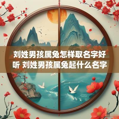 刘姓男孩属兔怎样取名字好听 刘姓男孩属兔起什么名字