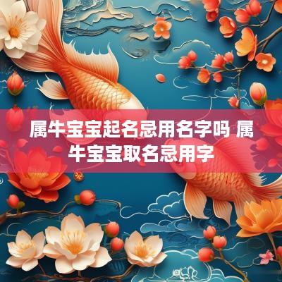 属牛宝宝起名忌用名字吗 属牛宝宝取名忌用字