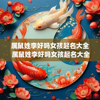 属鼠姓李好吗女孩起名大全 属鼠姓李好吗女孩起名大全及寓意