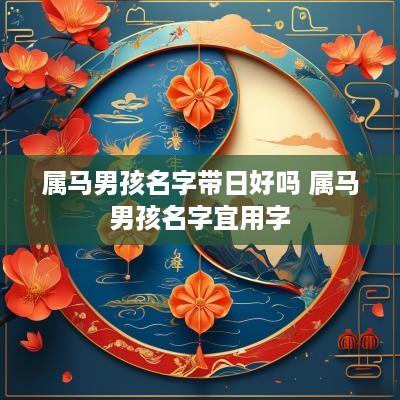 属马男孩名字带日好吗 属马男孩名字宜用字