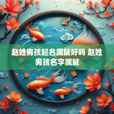 赵姓男孩起名属鼠好吗 赵姓男孩名字属鼠