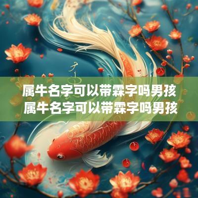 属牛名字可以带霖字吗男孩 属牛名字可以带霖字吗男孩子