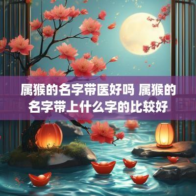 属猴的名字带医好吗 属猴的名字带上什么字的比较好