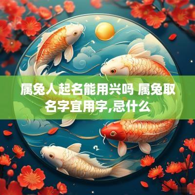 属兔人起名能用兴吗 属兔取名字宜用字,忌什么