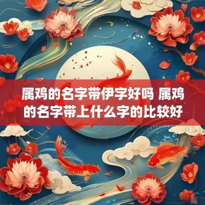 属鸡的名字带伊字好吗 属鸡的名字带上什么字的比较好